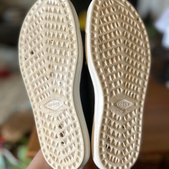 Crocs CitiLane Roka Court Sneakers Ventilated Black with White Trim Mens Size 7 - Picture 4 of 9